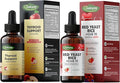 Q'ankyaq Thyroid Support Liquid Drops Red Yeast Rice with CoQ10 Liquid Drops Thyroid Support for Women 1200mg Red Rice Yeast Extract for Cholesterol Health