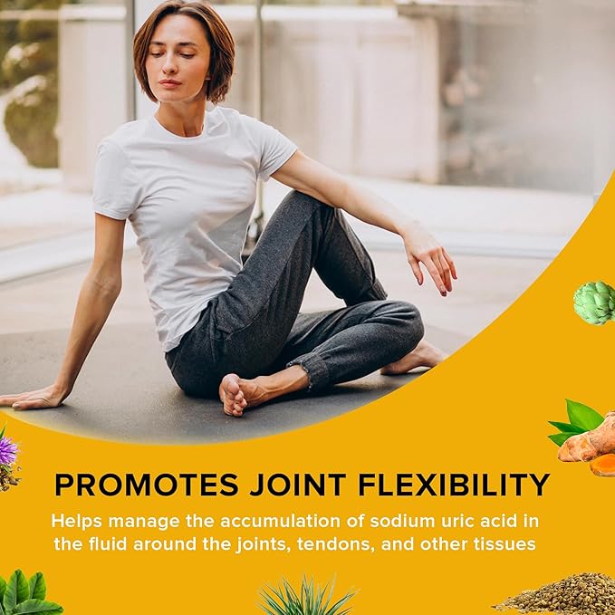 Urcinol Uric Acid Supplement for Joint Support - 60ct (Pack of 1) - Uric Acid Support Formula with Turmeric Root Acai Banaba Leaf Celery Seed Yucca Stalk