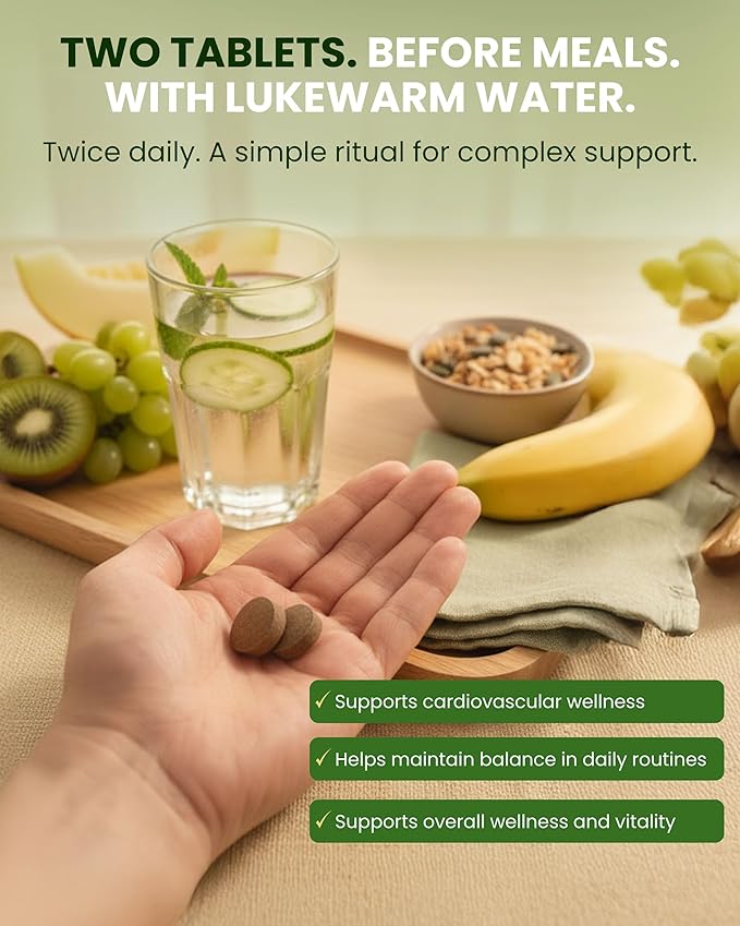 Ivy's Mukta Vati 120 Tablets - Potent Ayurvedic Herbal Supplement for Blood Pressure Support &amp Heart Health with Gotu Kola Arjuna Bark &amp More - Talc Free Laboratory Tested