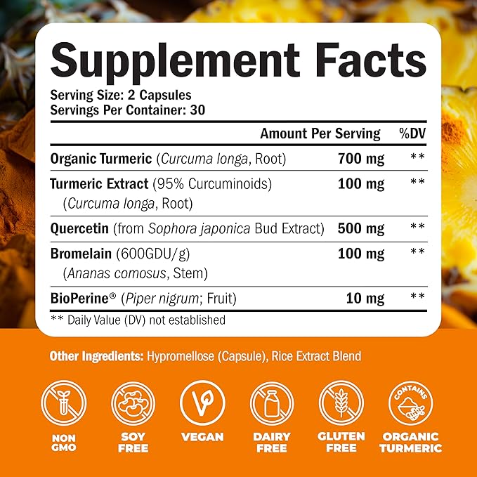 Quercetin with Bromelain &amp Turmeric Curcumin &amp Complete Multivitamin for Women
