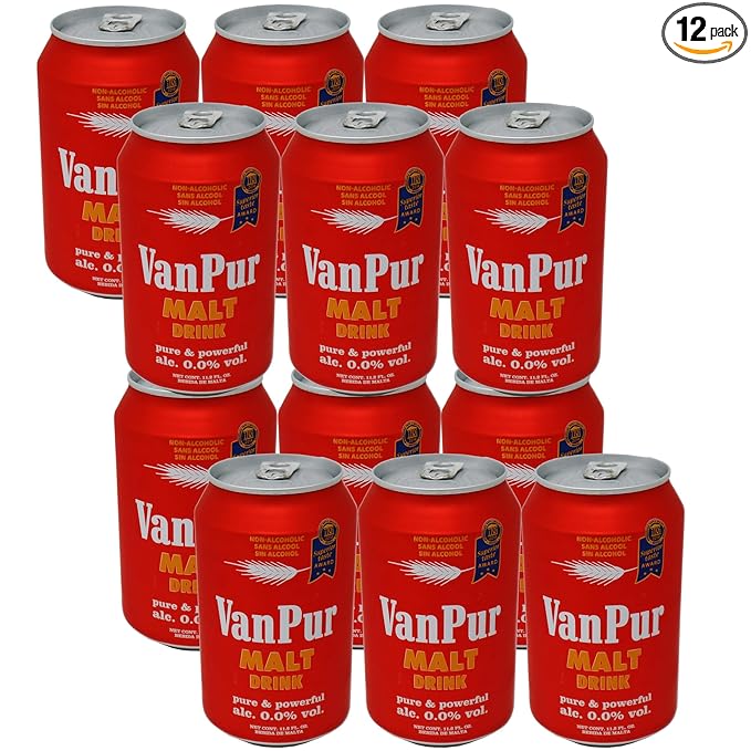 Van Pur Malt Drink Pure Malta (0.0% Alchol) 11.2 oz 12 Pack