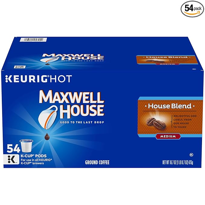 Maxwell House Medium Roast Keurig K Cup Coffee Pods (54 Count)