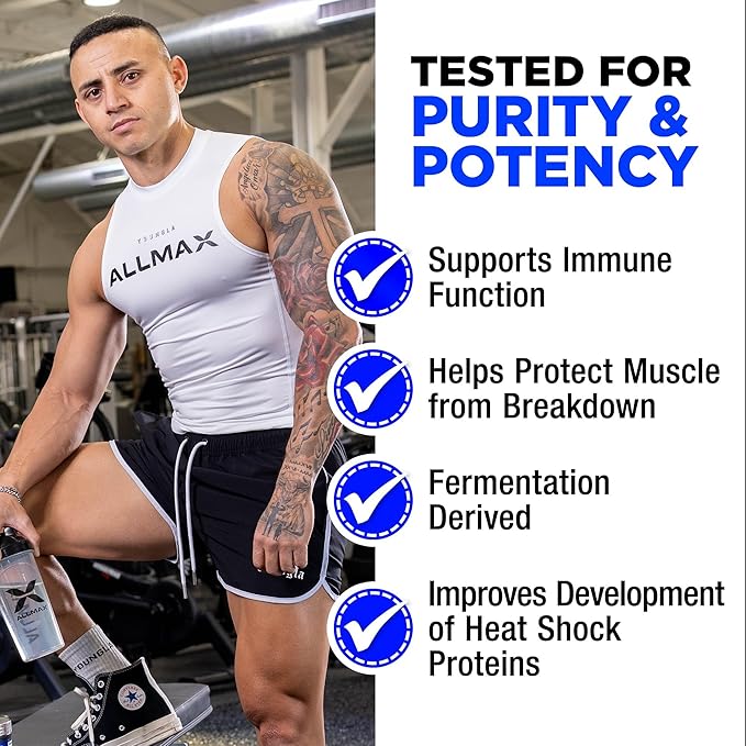 ALLMAX L Glutamine Powder 1000g Fermented L-Glutamine Powder Pure Unflavored Glutamine Supplement for Gut Health Recovery &amp Immune Support Vegan Gluten Free