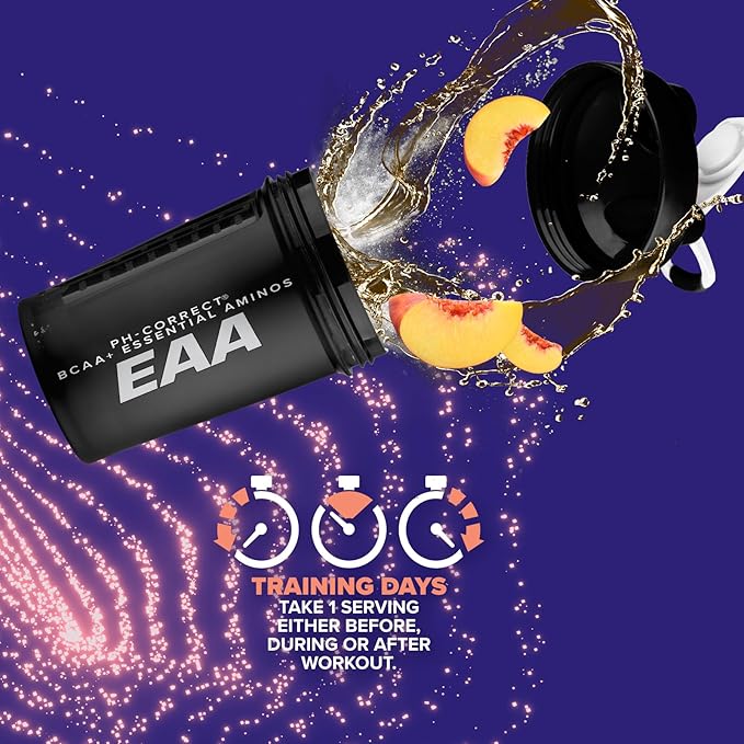 EFX Sports Training Ground EAA | Essential Amino Acids Supplement | Energy &amp Protein Synthesis | Pre Intra or Post Workout | 30 Servings (Georgia Peach)