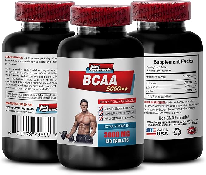 muscle builder weight gain - BCAA 3000MG - BRANCHED CHAIN AMINO ACIDS - bcaa pills natural amino energy amino energy pre workout amino acids bcaas amino acids bcaas amino - 2B 240 Tablets