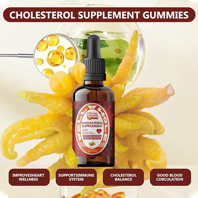 Well&ampWhole L-Lysine Gummies 1000mg and Cholesterol Support Liquid Drops