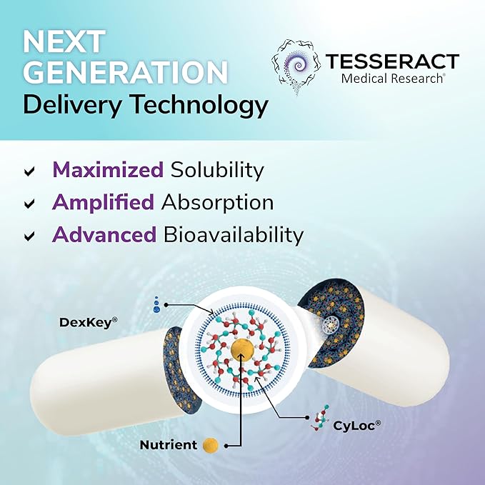 Tesseract Medical Research BerberActiv-QR Berberine Immune Support Supplement Supports Liver Health Hypoallergenic 350mg 90 Vegetarian Capsules
