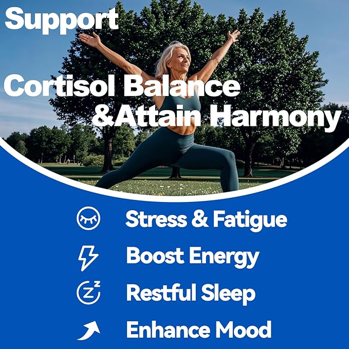 16-in-1 Cortisol Balance &amp Sleep Support for Women &amp Men – Natural Calm Formula with Magnesium Ashwagandha &amp L-Theanine – Supports Restful Sleep Relaxation Focus &amp Healthy Cortisol