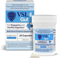VSL4® Gut Daily Probiotics for Gut Health - 30B CFUs Multi-Strain Digestive Support for Women &amp Men Promotes Gut Balance &amp Regularity Potent Shelf-Stable Probiotic Supplement 30 Capsules