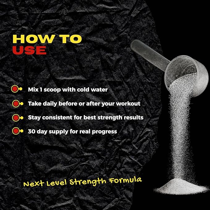 Creatine for Strength &amp Muscle Energy Production 5g per Serving Micronized Powder Pre-Workout Muscle Health Style Supplement for Gym Beginners 30 Servings Made in USA. (Lemon Lime)