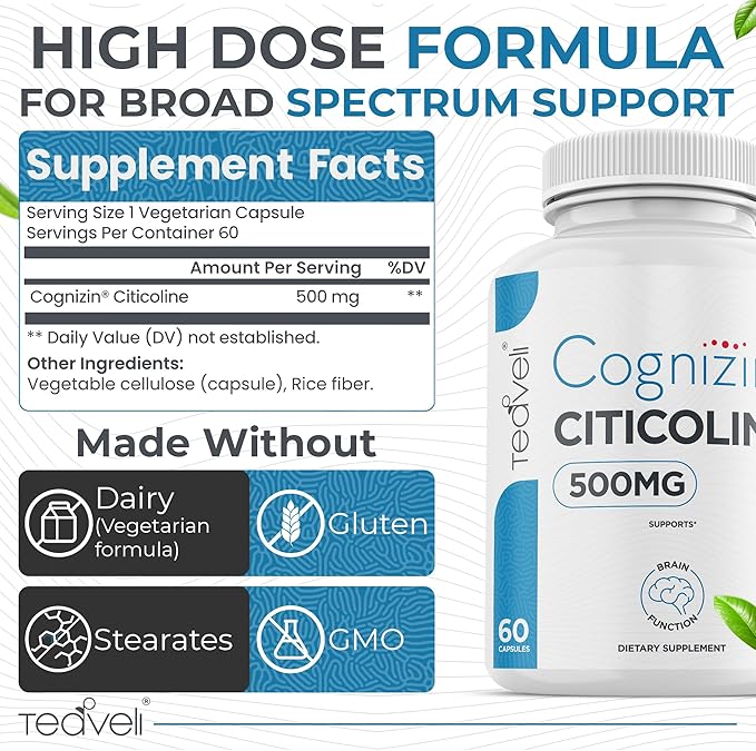 Teaveli Citicoline with Pharma GABA Capsules Bundle