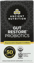 ANCIENT NUTRITION Organic Gut Restore Probiotics 50b 60 CT