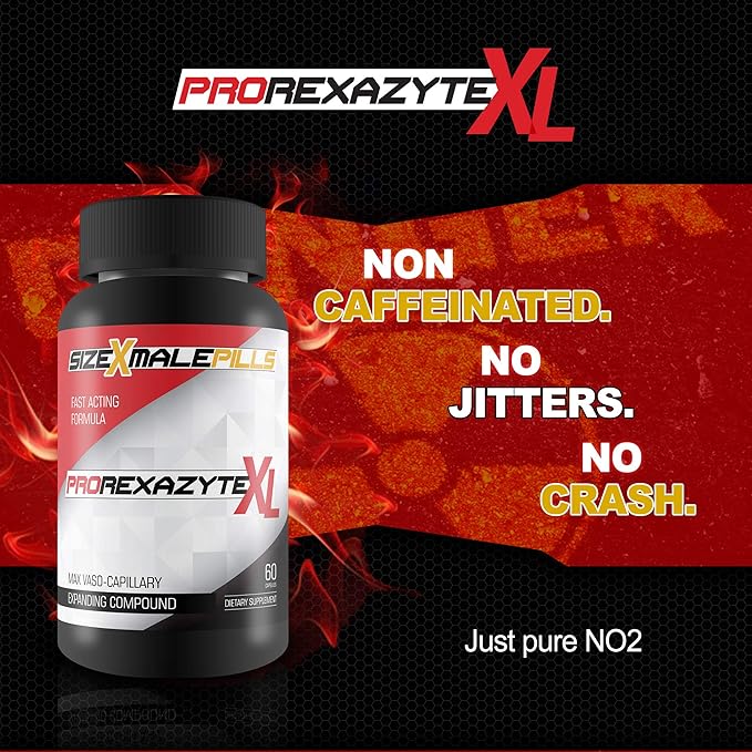 Pro Rexazyte XL - Max Vaso-Capillary Expanding Compound - L-Arginine Enlargement Formula for Improved Blood Flow and Vein Expansion - Pro XL Rexazyte Pills for Improved Circulatory Function