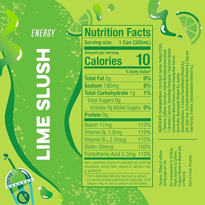 New Alani Energy Drinks Lime Slush Strawberry Sunrise Sherbet Swirl Variety Pack Sugar-Free Low-Calorie Energy Boost Drink 12 fl oz (Pack of 6) Repackaged By * Shadow Hunter*