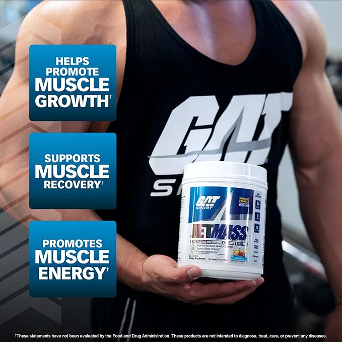 GAT SPORT JetMass Fact-Acting Volumizing Creatine System 30 Servings (Strawberry Lemonade)