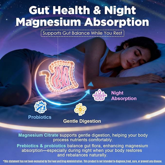 Full Spectrum Magnesium Glycinate Complex 21 in 1 Gummies for Deep Calm Sleep 12 Forms Magnesium Citrate Malate Taurate Orotate for Women Men + Probiotics w/Ashwagandha L-Theanine GABA 120Cts