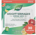 Nature's Way Weight Manager Drink Mix Packets Supports Craving Management &amp Abdominal Fat Loss*(1) with Clinically Studied Ingredients Plant-Based Fiber No Sugar Mixed Fruit Flavored 30 Pack