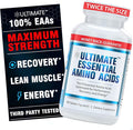 Ultimate Essential Amino Acids Supplement for Cutting Fasting &amp Workouts | All 9 EAAs 3000mg | 40% Leucine 4:1:1 BCAA Ratio | Binder-Free with Organic Coating | Vegan Keto Non-GMO | 300 Table