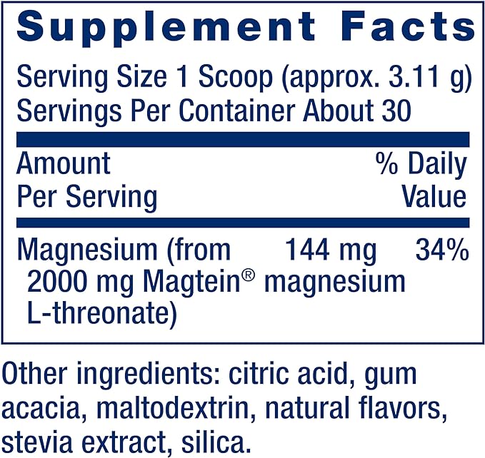 Life Extension Neuro-Mag Magnesium L-Threonate Powder (Tropical Punch)-Ultra-Absorbable Magnesium-Supports MemoryFocusCognitive Function&ampMood-Gluten freeNon-GMOVegetarian (30 Servings)(Pack o
