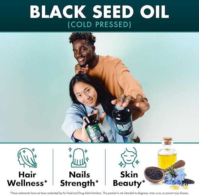 Secret Element Irish Sea Moss Black Seed Oil Ashwagandha Ginger 20000mg Capsules Seamoss Black Seed Oil Ashwagandha Burdock Root All in One Supplement 120 Capsules