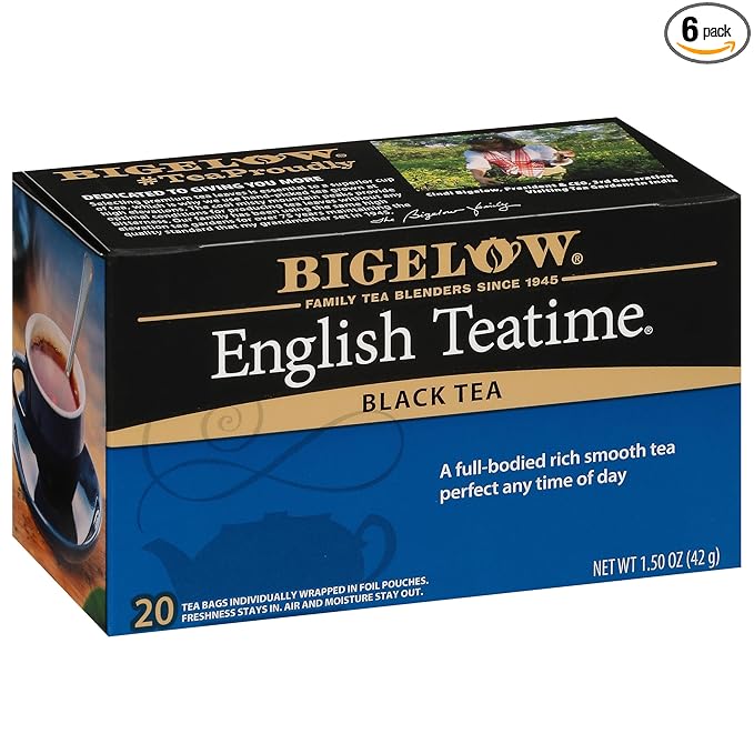 Bigelow Tea English Teatime Black Tea Caffeinated Tea 20 Count Box (Pack of 6) 120 Total Tea Bags