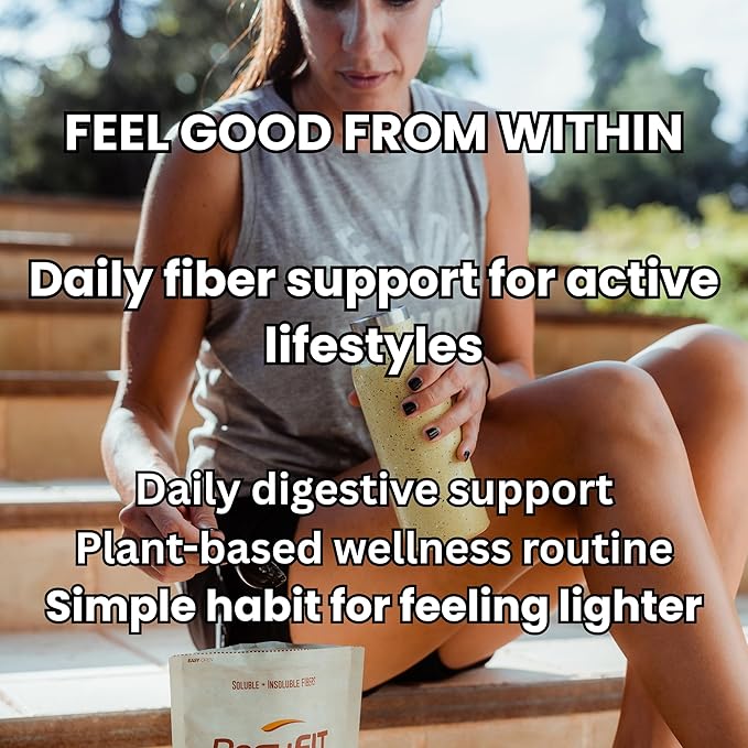 Plant-Based Fiber Blend Powder – Daily Fiber Supplement with Flaxseed Soluble &amp Insoluble Fiber for Digestive Balance &amp Regularity Natural Pineapple Flavor 30 Servings (450g)
