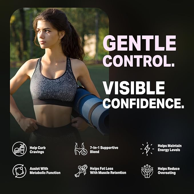 GLP-1 Fit Gal | Weight Loss Pills Appetite Suppressant &amp Fat Burner for Women | Supports Healthy Pathways Associated with GLP-1 Activity | 3rd Party Tested Supplement - 60 Capsules for Adults