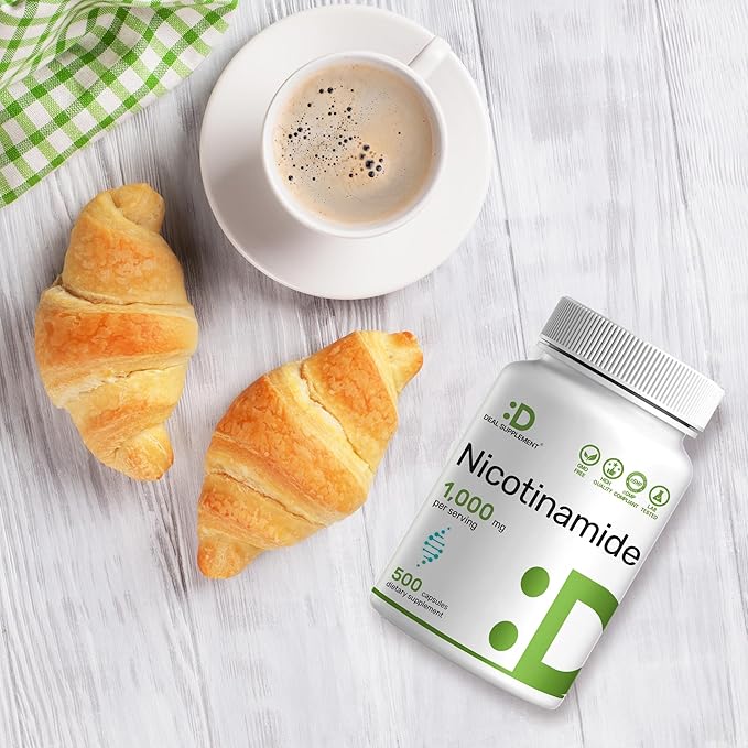 Vitamin B3 Nicotinamide 1000mg Per Serving – 500 Capsules Flush Free Niacin Essential B3 – Supports Healthy Skin &amp Energy Production – Non-GMO