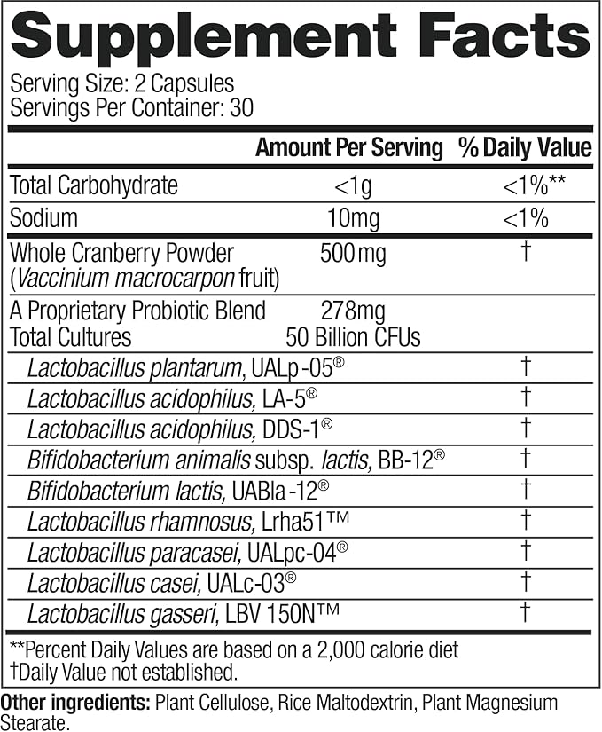 up4 Probiotic Supplement for Women Vaginal Digestive and Immune Support 50 Billion CFUs Guaranteed Non-GMO Gluten Free Soy Free Vegan 60 Count