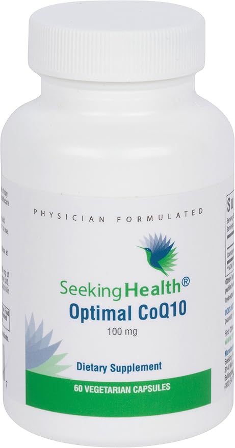 Seeking Health CoQ10 - Coenzyme Supplement for Heart Health &amp Energy Support - Antioxidant Capsules to Support Brain Health - 100 mg 60 Capsules