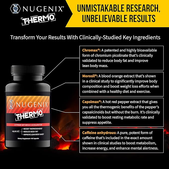 Nugenix Thermo Fat Burner and Nitric Oxide Booster for Men
