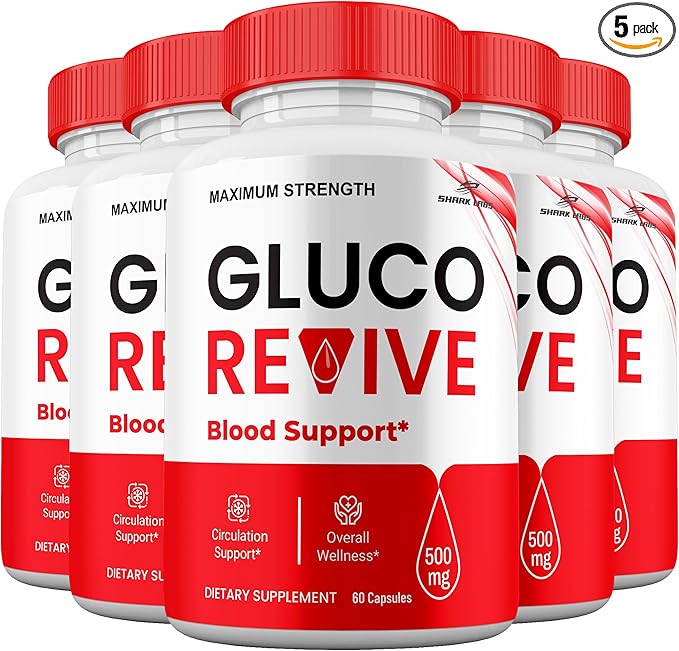 Gluco Revive Pills Maximum Strength Formula with All Natural Ingredients Gluco Revive Supplement 5 Month Supply (5 Pack)