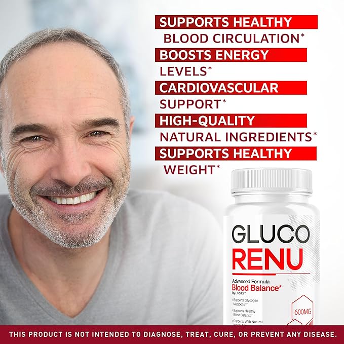 (2 Pack) Gluco Renu Capsules - Offical Gluco Renu GlucoRenu Supplement Natural Support GlucoRenu Gluco Renu Premium Formula 60 Capsules for 2 Months