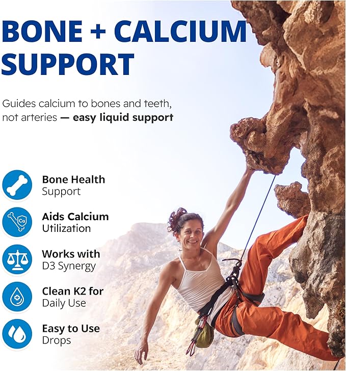 CanPrev K2 Drops 15ml 300 Servings 30mcg MK-7 Vitamin K2 Liquid Supports Strong Bones &amp Cardiovascular Wellness Vegan Unflavored Formula with MCT Oil for Optimal Calcium Utilization &amp Ab