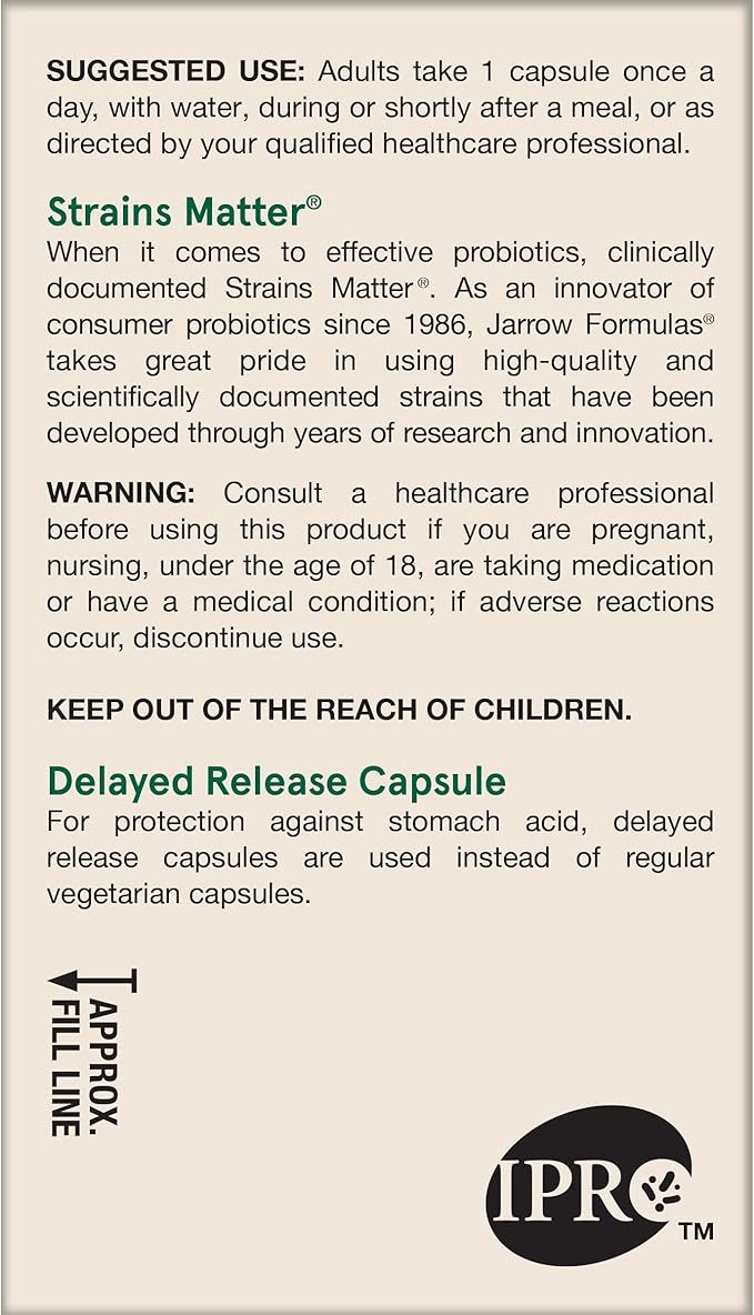 Jarrow Formulas Jarro-Dophilus Ultra Gut Rescue - 50 Billion CFU Per Serving - Probiotics Restore Protect &amp Maintain Intestinal Flora - 60 Servings (Delayed Release)