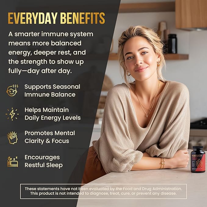 5-in-1 Fierce Immunity Supplement Immune Support Supplement and Boosters for Adults Vitamin C Quercetin Vitamin D Zinc L-Arginine Hesperidin Immunity Support 90 Capsules (1 Month Supply)