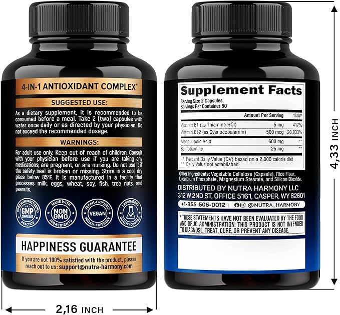 NUTRAHARMONY Glucosamine Chondroitin &amp Alpha Lipoic Acid Capsules