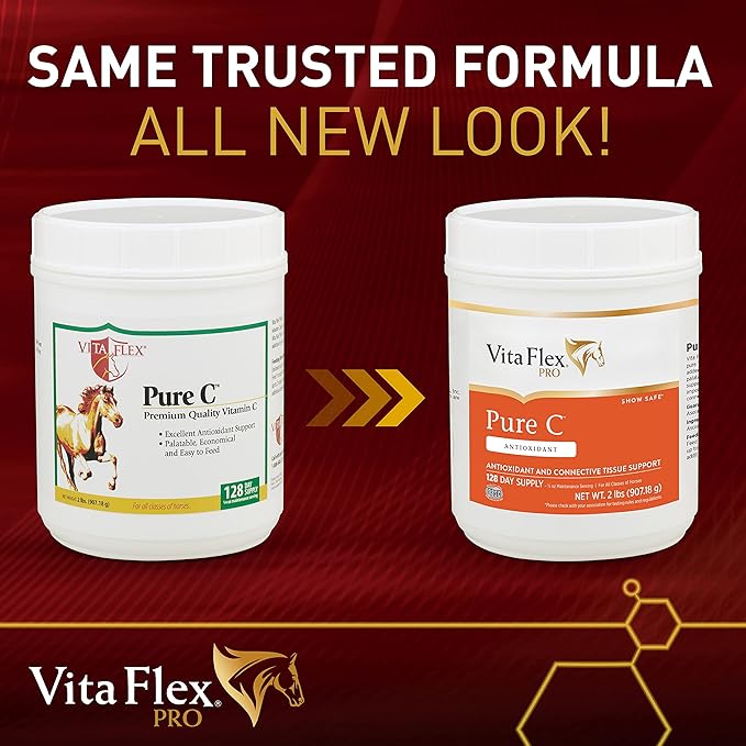 Vita Flex Pro Pure C Premium Quality Horse Vitamin C 2 Pounds 128-Day Supply