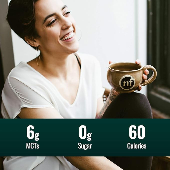 Natural Force Creamy Vanilla MCT Oil + Organic MCT Oil – Gluten-Free Non GMO 100% Pure Coconut MCTs from Organic Coconuts – Keto Paleo and Vegan – 2x 16 Ounce Glass Bottles