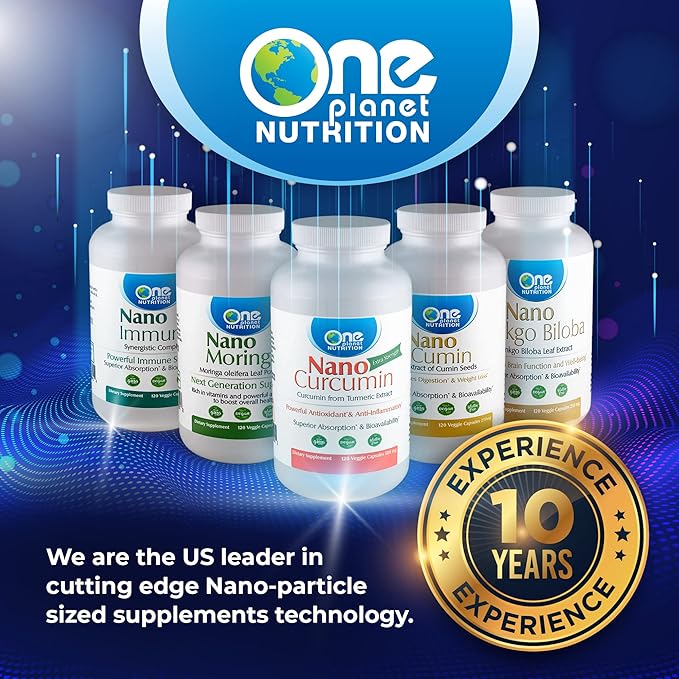 One Planet Nutrition Nano Vitamin C 250 mg Veggie Capsules (240 Servings) Ascorbic Acid from Lime Extract Nano for Enhanced Absorption Supports Collagen Production &amp Immune Health Non-GMO Veg