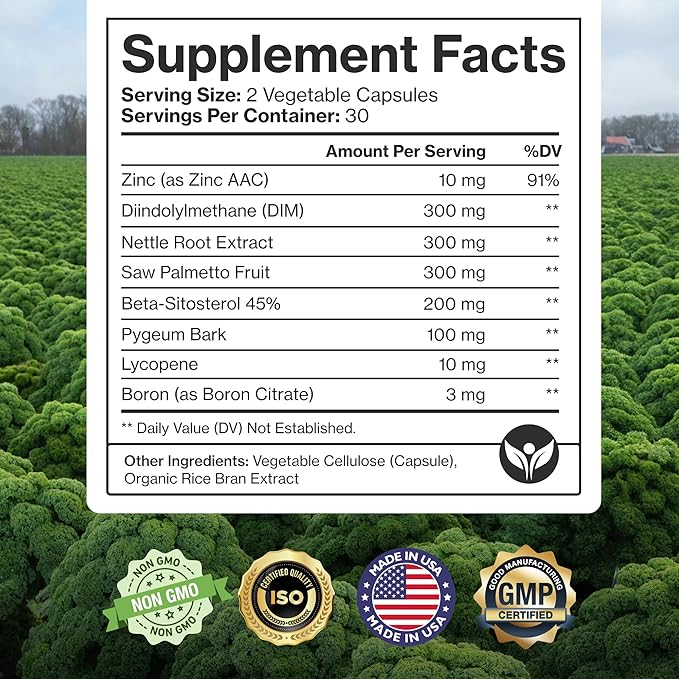 Pure Micronutrients Advanced Prostate Health Supplement - Saw Palmetto Beta-Sitosterol Stinging Nettle Root &amp Lycopene - Bladder Control &amp Urinary Support Supplements for Men
