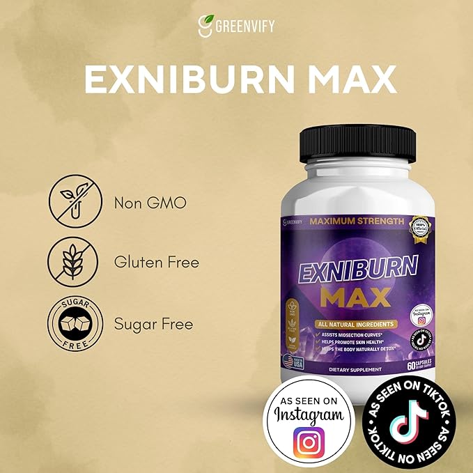 Exniburn Maximum Strength Dietary Supplement 60 Capsules 30-Day Supply (1)