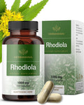 HERBAMAMA Rhodiola Rosea Capsules – Natural Menopause Supplements* for Women – 1000mg Rhodiola Rosea Root Powder per Serving for Women's Relaxation Support – Vegan Non-GMO – 50-Day Supply