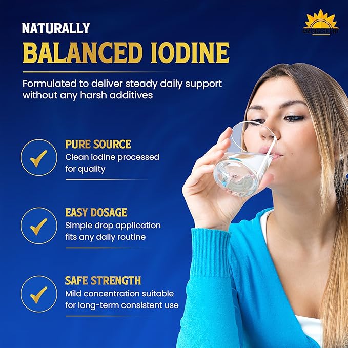 Lugoldine Iodine Drops 1 oz – Patented Process (US20090022816A1) 150 mcg Iodine (100% Daily Value) Alcohol-Free &amp Glycerin-Free Liquid Iodine Supplement (1 Fl Oz (Pack of 2))