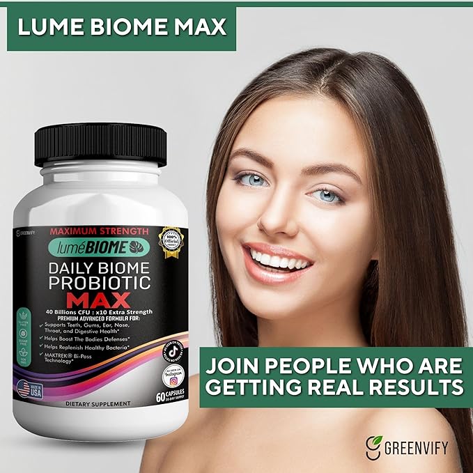 Daily Biome Probiotic Max 40 Billion CFU Maximum Strength 60 Capsules 30-Day Supply (3)