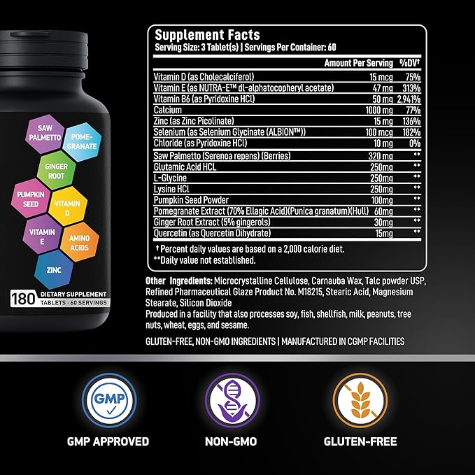 Essential Amino Acids Complex and Prostate Health Supplements Health Support Bundle