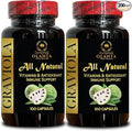 Graviola Extract - Promotes Flora Balance Immune Support Supplement Graviola for Digestion Natural Energy Booster Graviola for Immune Health - 2 Bottles 200 Capsules