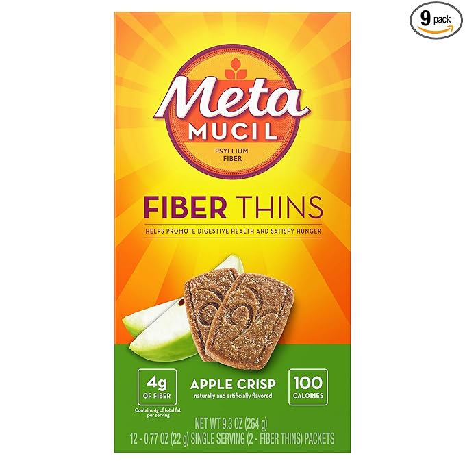 Metamucil Fiber Wafers Apple Crisp 24 Each (Pack of 9)