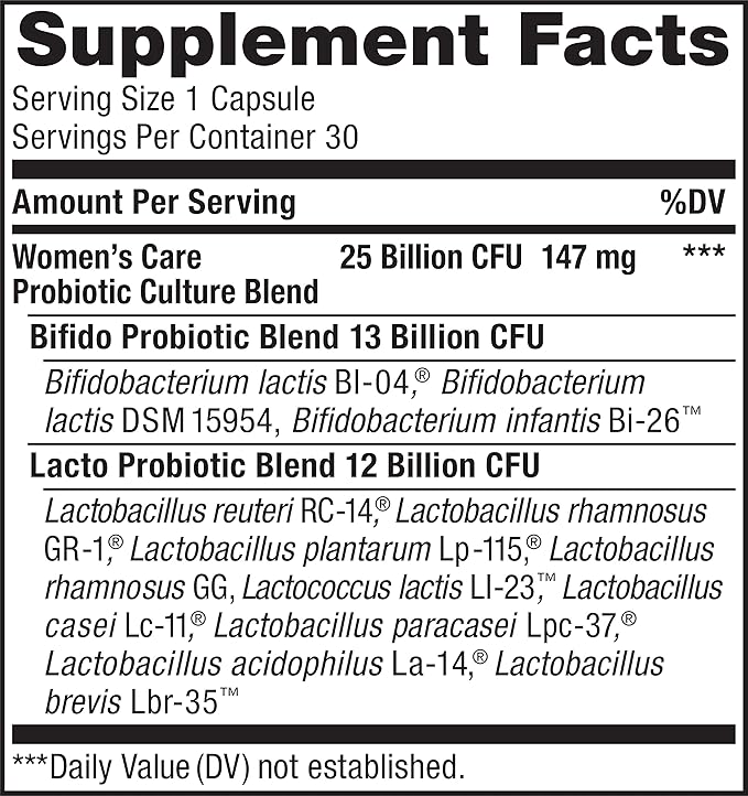 Renew Life Ultimate Flora Women's Care Probiotic 25 Billion CFU 90 Capsules (Package May Vary)